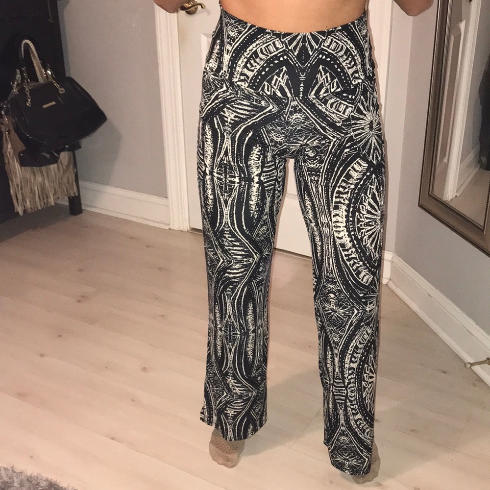 Tan and black pattern pants
